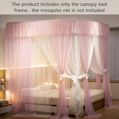 Canopy Bed Frame Full Size Four Corners Post Bed Canopy Frame with Removable, view 7