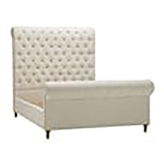 Eden Home Mid-Century Upholstered Tufted Full Bed Frame, Fabric Material
