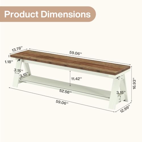 59'' Farmhouse TV Stand for TVs up to 65 Inches, view 3