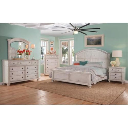 Sedona Antique White Wood 3-Drawer Nightstand