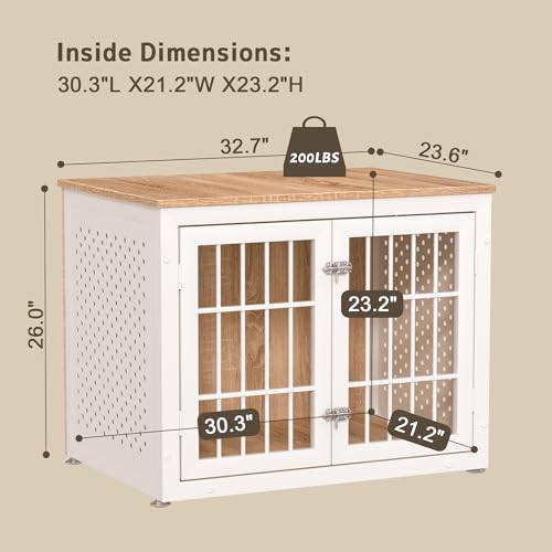 32" Heavy Duty Dog Crate Furniture for Small and Medium Dogs, view 6