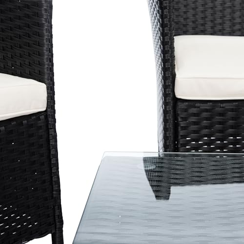 Bandele Black and Beige Outdoor Sofa Set, view 5