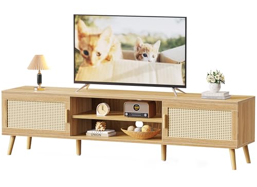 70.9 Inch Boho TV Stand for 75 Inch TV, view 2