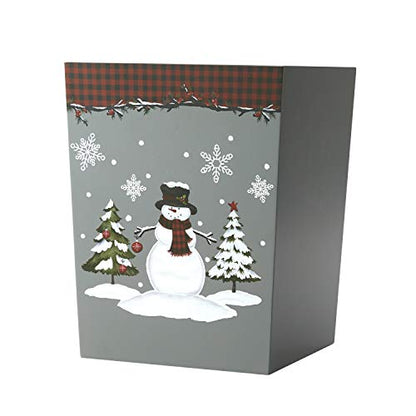 Woodland Winter, Wastebasket, Red