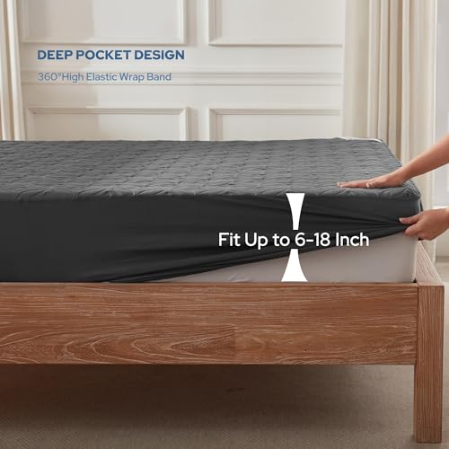 Waterproof Mattress Protector, Queen Size Mattress Pad Noiseless, view 5