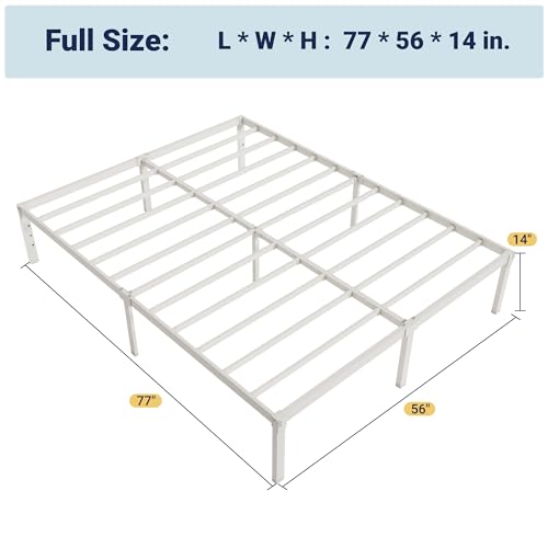 Full Size White Bed Frame with Storage, view 3