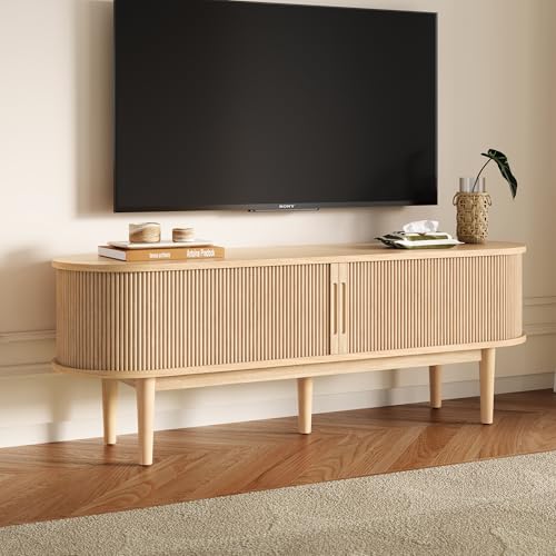 58" Fluted TV Stand for TVs up to 65 Inch, view 2