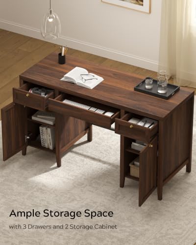 52" Large Executive Desk with Drawers, view 4