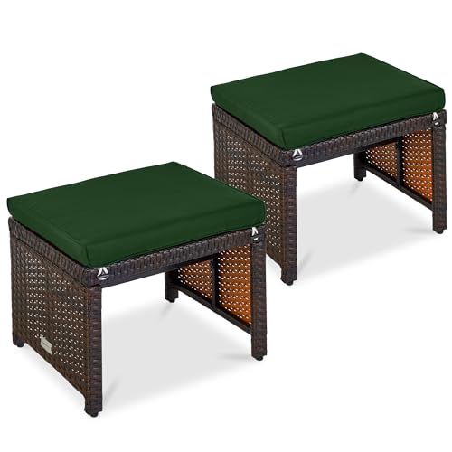 Best Choice Products Set of 2 Wicker Ottomans, view 2