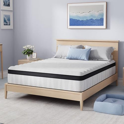 King Size Mattress, 12 Inch King Hybrid Mattress in a Box, Medium Firm Bed with Pocket Springs for Motion Isolation, Strong Edge Support, Breathable Comfort, CertiPUR-US Certified