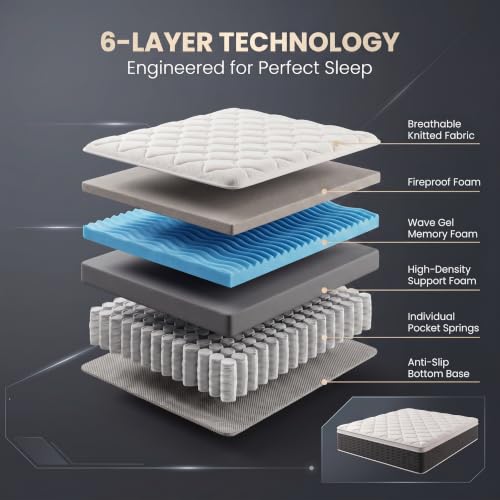 Queen Mattress, 12 Inch Queen Size Mattress in a Box, view 5