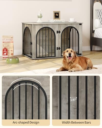 39.4'' Dog Crate Furniture,Dog Kennel Indoor for Medium/Large Dogs, view 4