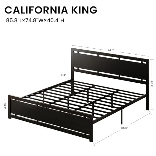 California King Bed Frames with Headboard and Footboard, view 3