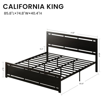 California King Bed Frames with Headboard and Footboard, view 3