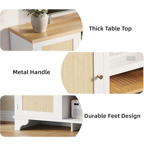 Rattan TV Stand for 65 in TV, view 8