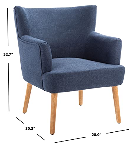 SAFAVIEH Home Collection Delfino Navy/Natural Accent Chair