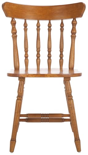 SAFAVIEH Home Collection - Coralyn Honey Caprail Dining Chair Set of 2, Solid Wood Farmhouse Kitchen Chairs (DCH8505C-SET2)