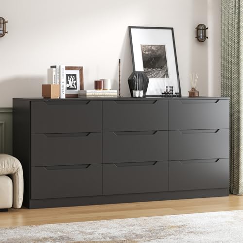 9 Drawer Dresser, 62” Wide Chest of 9 Drawer Dresser, view 4