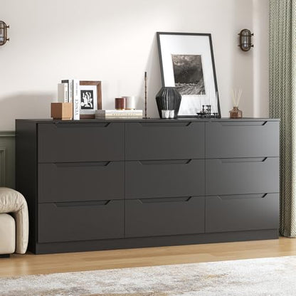 9 Drawer Dresser, 62” Wide Chest of 9 Drawer Dresser, view 4