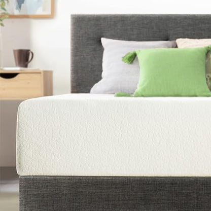 10 inch Queen Mattress Bed-In-A-Box, Green Tea Memory Foam, White, view 2