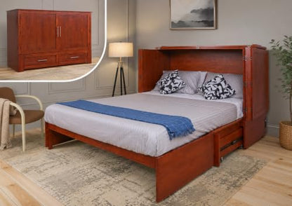 Daily Delight Murphy Cabinet Chest Bed with Charging Station & 6" Memory Foam, view 2