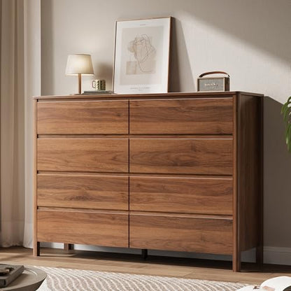 Walnut 8 Drawer Dresser for Bedroom, view 5