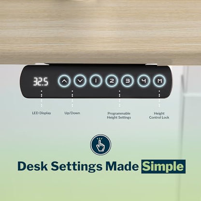 Vari ComfortEdge 80x60 L-Shape Electric Standing Desk – Height Adjustable Sit-Stand VariDesk for Corner Office with Reversible Left/Right Design – Light Wood Top/Slate Legs (Ships in 3 Boxes)