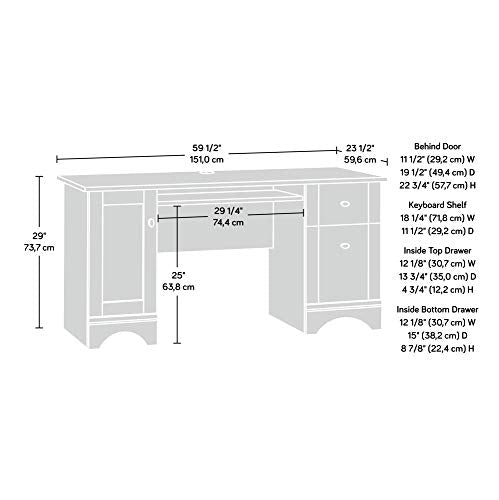 Select Engineered Wood Computer Desk in Brushed Maple