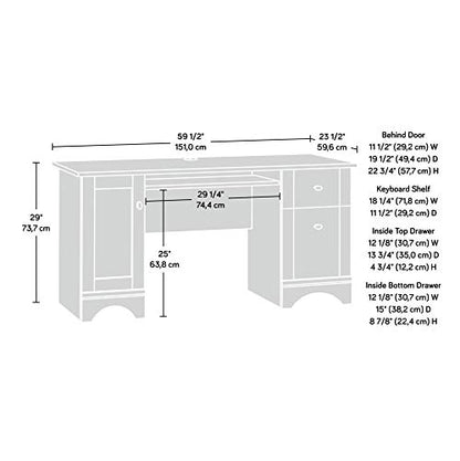 Select Engineered Wood Computer Desk in Brushed Maple