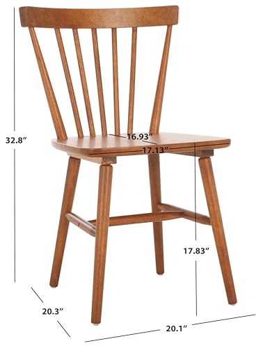 SAFAVIEH Home Collection – Winona Set of 2 Honey Windsor Farmhouse Dining Chairs, Spindle Back Wood Chairs, Classic Casual Seating (DCH8500K-SET2)