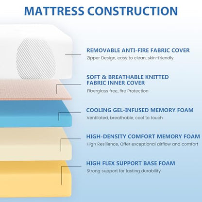 King Mattress, 10 inch King Size Memory Foam Mattress in a Box, view 4