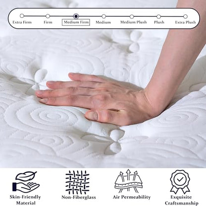 King Mattress 16 Inch, Luxury Hotel Hybrid Mattress King Size Bed in a Box, view 7