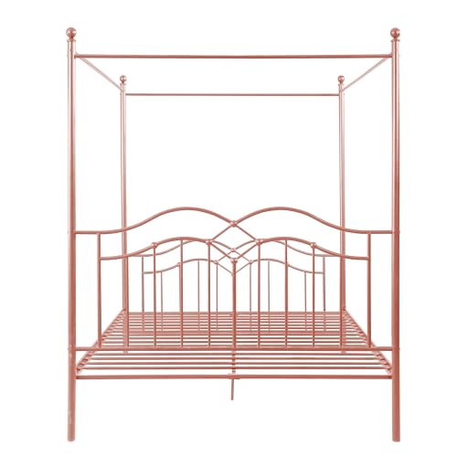 Eileen Metal Canopy Bed Frame Queen Size with Headboard/Footboard, view 8