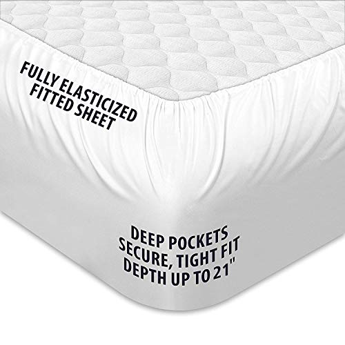 Queen Mattress Topper, Cotton Extra Thick Pillow Top Mattress Pad, view 5