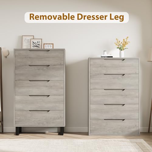 5 Dresser for Bedroom, 50.5" Vertical Dresser Drawer with Storage, view 5