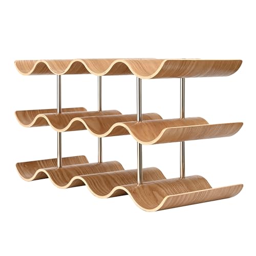 Countertop Wine Rack, 12 Bottle Freestanding Wine Bottle Holder Stand, view 2