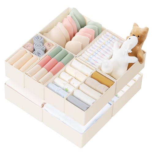 Drawer Organizer Clothes, 10 Pack Dresser Organizer for Baby Clothes, Underwear, view 2