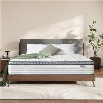 Queen Mattress,12 inch Queen Size Hybrid in Box,Medium Firm Support, view 2