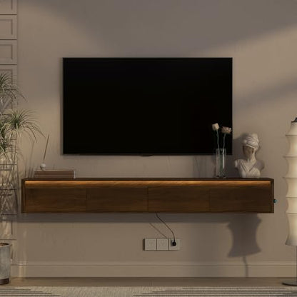 Floating TV Stand Wall Mounted with Led Lights, view 6