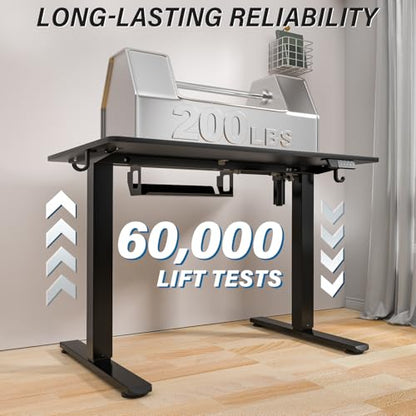 Standing Desk Height Adjustable Small Electric Stand Up Desks [35 x 20 Inch] - Ergonomic Sit Stand Desk Rising Desks for Home Office Computer Desk Stand Desk Workstation