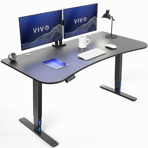 VIVO Black 63 x 32 in Standing Desk, DESK-KIT-2E1B, view 2