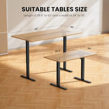 Electric Standing Desk Legs for 39.4-63.3 inch Desktops, 176 lbs, view 5