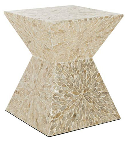 Safavieh Home Collection Calypso Multi Beige Sunburst Mosaic Stool