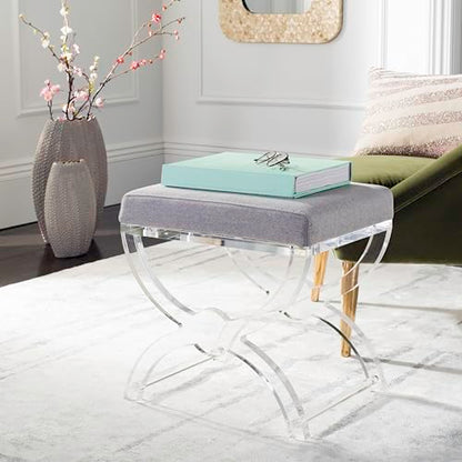 Safavieh Home Collection Delfina Clear Acrylic Ottoman