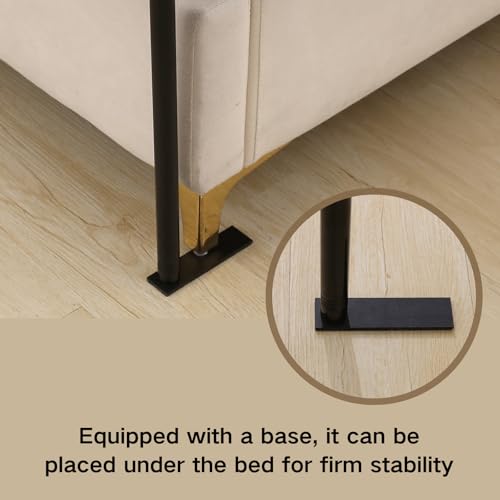 Black Canopy Bed Frame Queen Size 4 Poster Bed Frame with Removable Fixing, view 4
