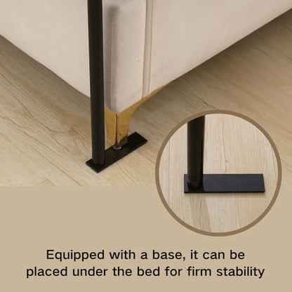 Black Canopy Bed Frame Queen Size 4 Poster Bed Frame with Removable Fixing, view 4