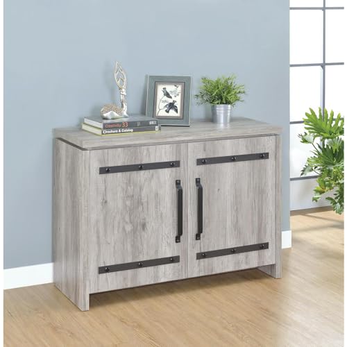 Grey Driftwood 2 Door Accent Cabinet