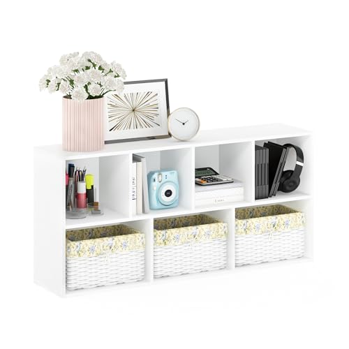 LUDER Book Shelf, 7-Cube Bookshelf, Bookcase with Open Shelves, view 7