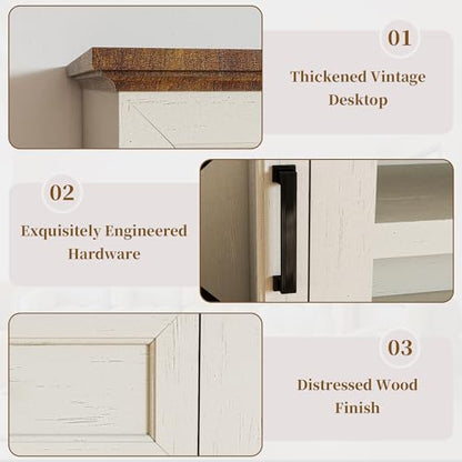 70 Inch TV Stands for Living Room Farmhouse Entrainment Center for bedroom, view 4