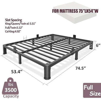Low Profile Black Metal Bed Frame with Round Legs, view 4